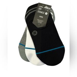STANCE MEN’S GAMUT 2 THREE 3️⃣ PACK OF MULTI COLOR NO SHOW SOCKS SIZE LARGE NWT